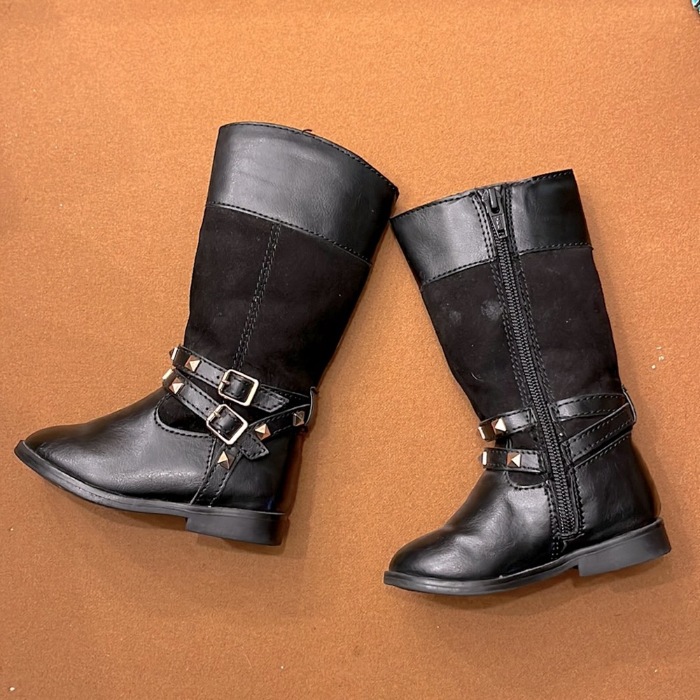 CHILDREN’s PLACE size 5 toddler knee-high pleather boots